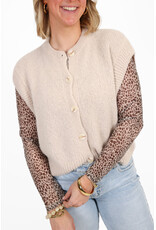 21Jewelz Wollig gilet met knoopjes - beige