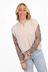 21Jewelz Wollig gilet met knoopjes - beige