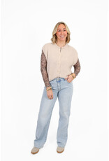 21Jewelz Wollig gilet met knoopjes - beige