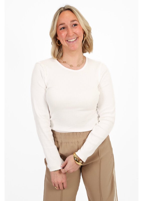 21Jewelz Basic rib longsleeve - wit