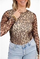 21Jewelz Mesh top met donkere panterprint