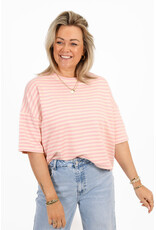 21Jewelz Gestreept shirt met drie kwart mouwen - roze