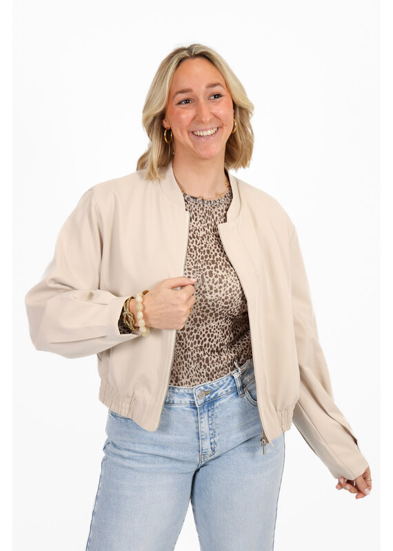 21Jewelz Basic bomber jasje - beige