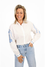 21Jewelz Blouse met blauw borduursels - wit
