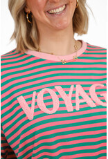 21Jewelz Gestreept t-shirt voyage - roze/groen