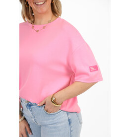 21Jewelz Sweater T-shirt met embleem - roze