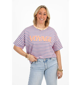 21Jewelz Gestreept t-shirt voyage - lila/roze