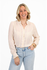 21Jewelz Geborduurde blouse met knoopjes - beige