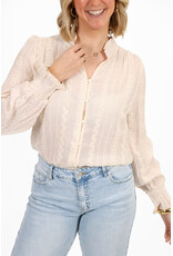 21Jewelz Geborduurde blouse met knoopjes - beige