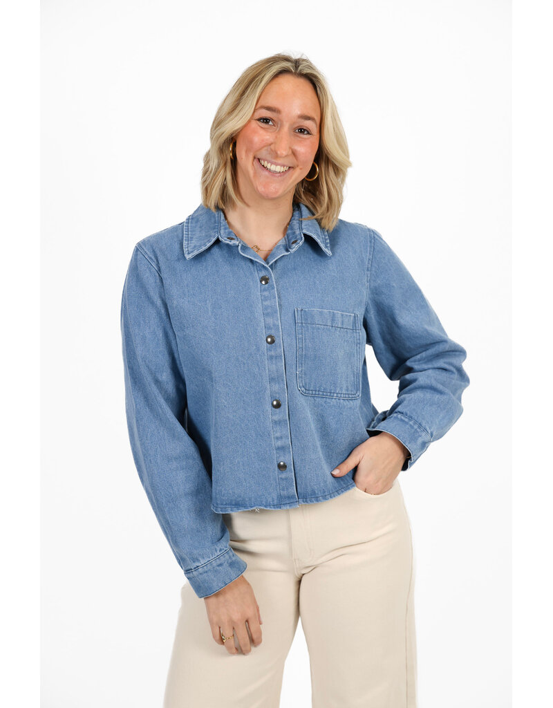 21Jewelz Denim blouse - blauw