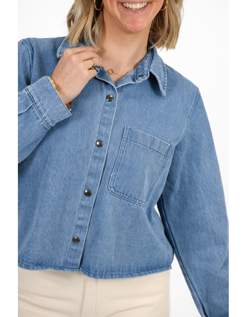 21Jewelz Denim blouse - blauw
