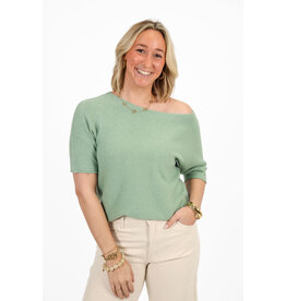 21Jewelz Basic truitje met boothals - groen