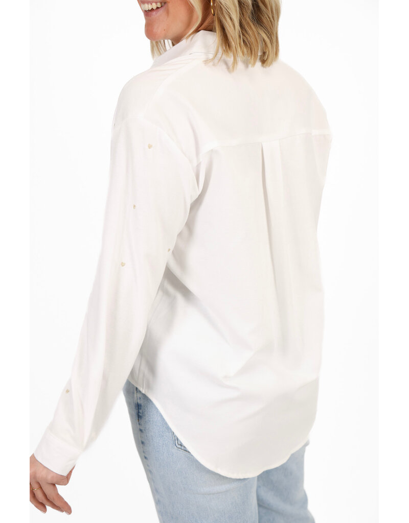 21Jewelz Blouse met hartjes - wit