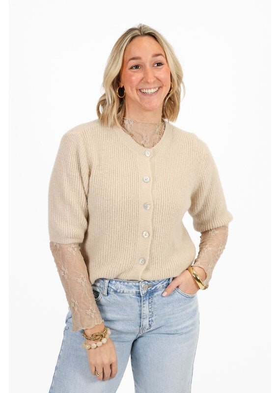 21Jewelz Vest met korte mouwen - beige