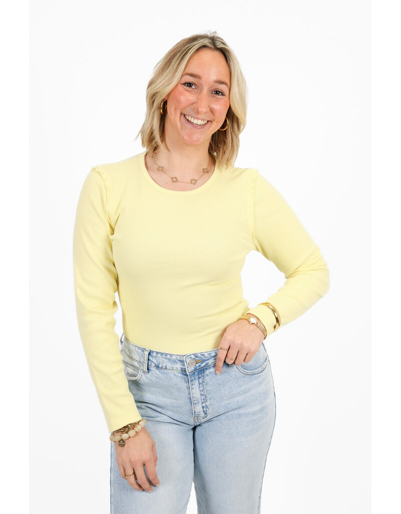 21Jewelz Basic rib longsleeve - geel