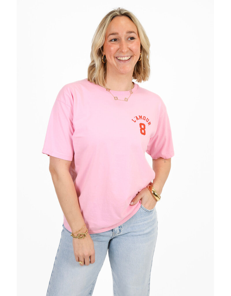 21Jewelz T-shirt l'amour - roze/rood