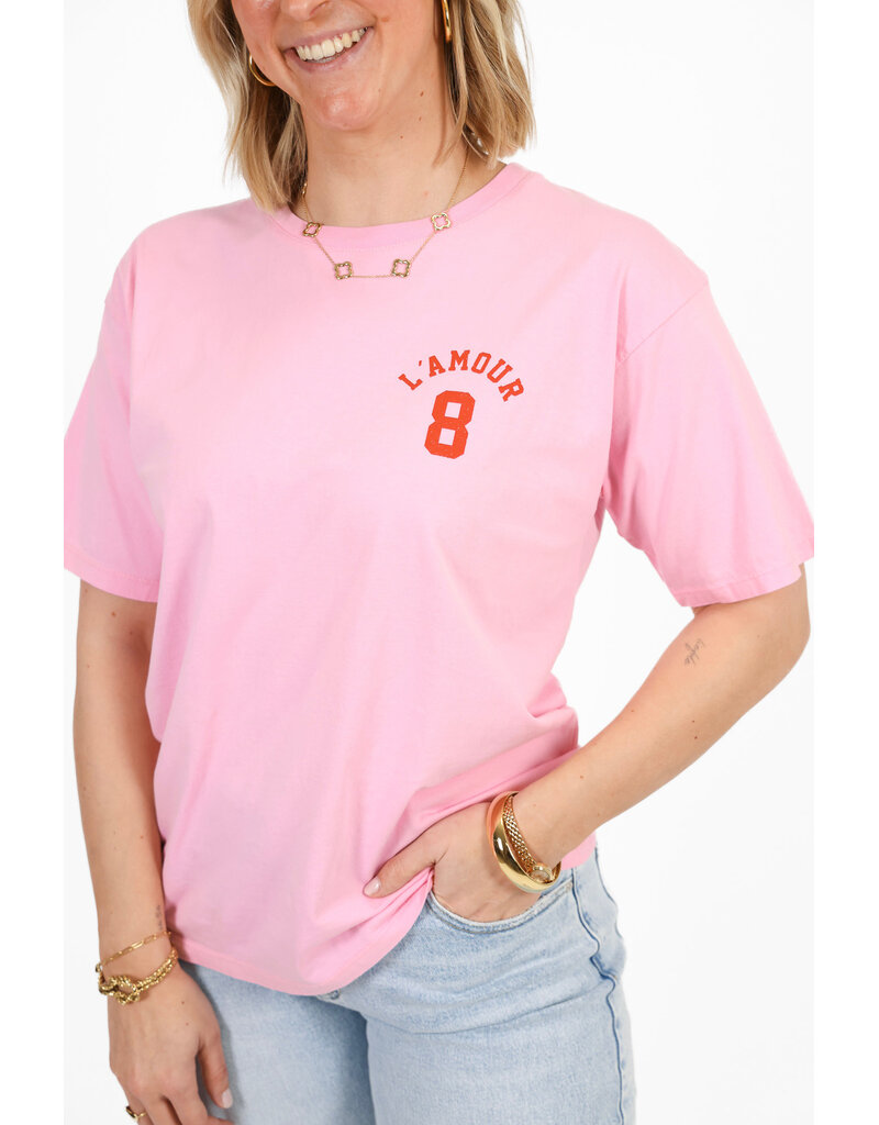 21Jewelz T-shirt l'amour - roze/rood