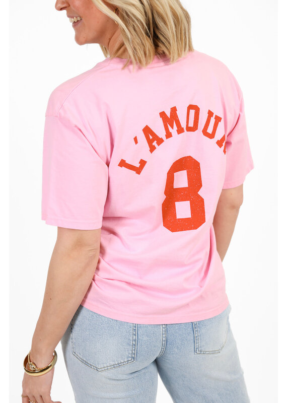 21Jewelz T-shirt l'amour - roze/rood