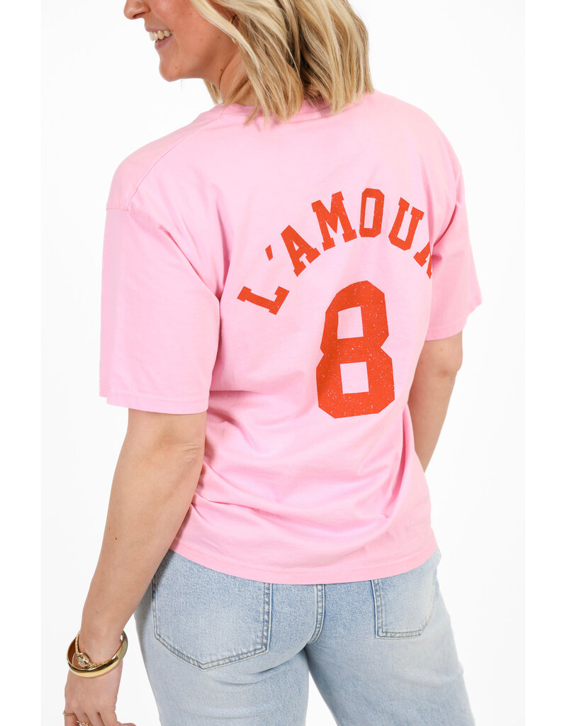 21Jewelz T-shirt l'amour - roze/rood