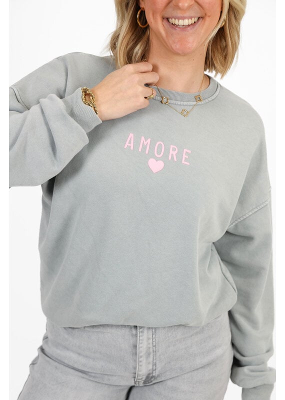 21Jewelz Sweater amore - grijs/roze