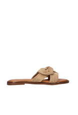 Tango Tango | Slipper Audrey met strik - suede beige