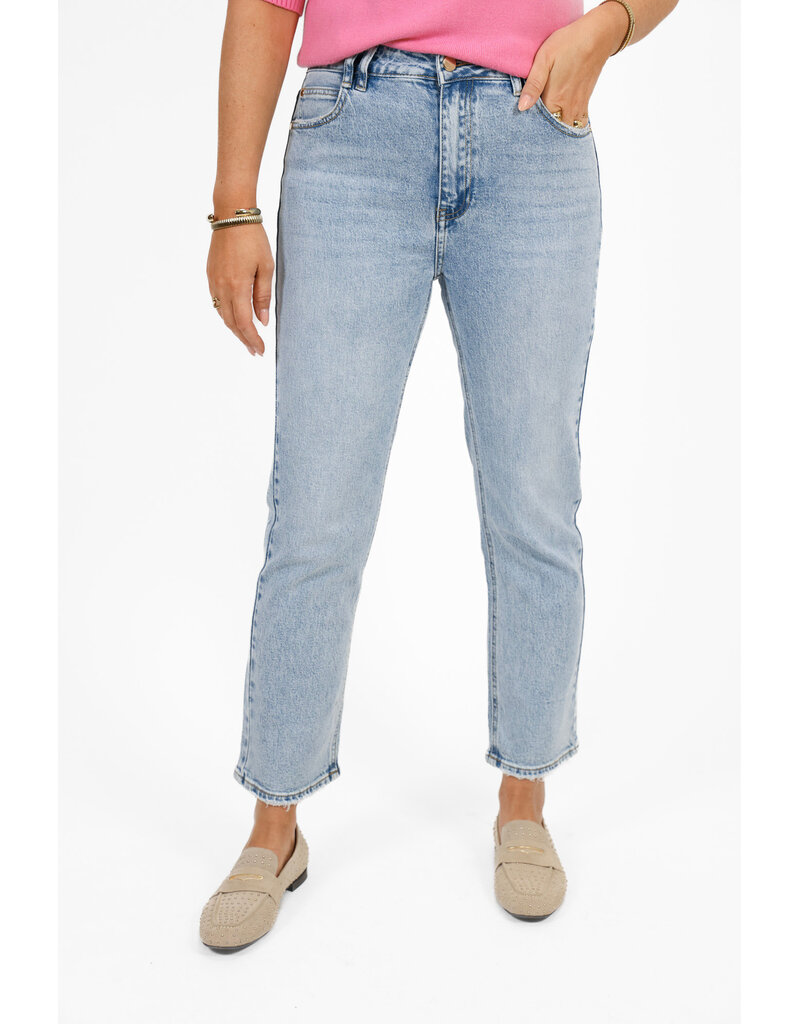 21Jewelz Mom jeans met gouden details - lichtblauw