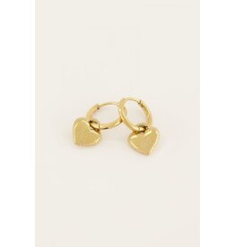 My Jewellery My Jewellery | Candy oorringen met kleine harten - goud