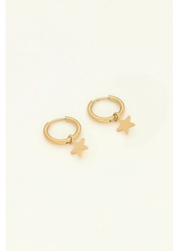 My Jewellery My Jewellery | Oorringen met klein sterretje - goud