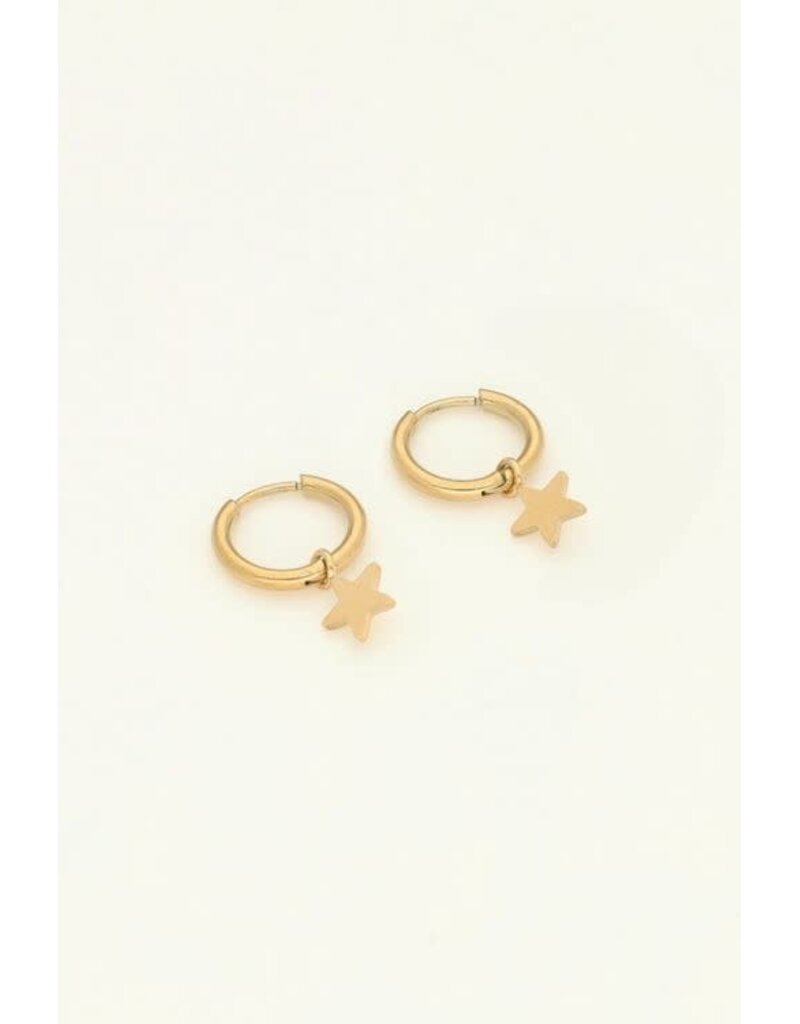 My Jewellery My Jewellery | Oorringen met klein sterretje - goud