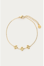 My Jewellery My Jewellery | Botanical armband met drie klaver bloemen - goud