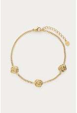 My Jewellery My Jewellery | Botanical armband met drie rozen - goud