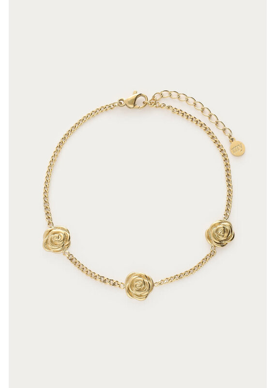 My Jewellery My Jewellery | Botanical armband met drie rozen - goud
