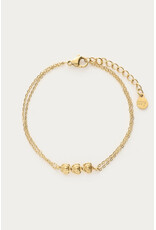 My Jewellery My Jewellery | Botanical dubbele armband met rozen - goud