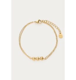 My Jewellery My Jewellery | Botanical dubbele armband met rozen - goud