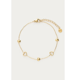 My Jewellery My Jewellery | Botanical armband met open hartjes - goud