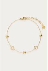 My Jewellery My Jewellery | Botanical armband met open hartjes - goud