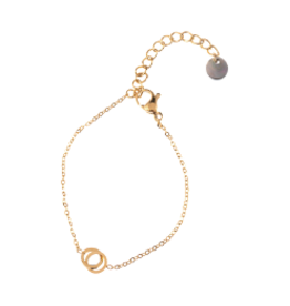 Go Dutch Label D&E | Small bracelet double circle - goud