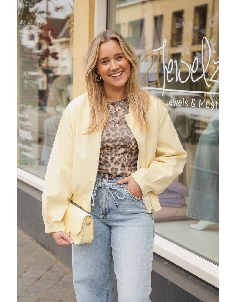 21Jewelz Mesh top met donkere panterprint