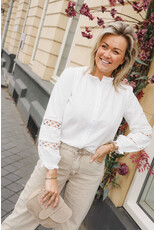 21Jewelz Blouse met opengewerkte mouwen - wit