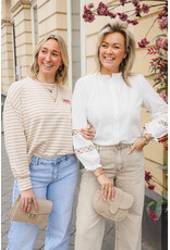 21Jewelz Blouse met opengewerkte mouwen - wit