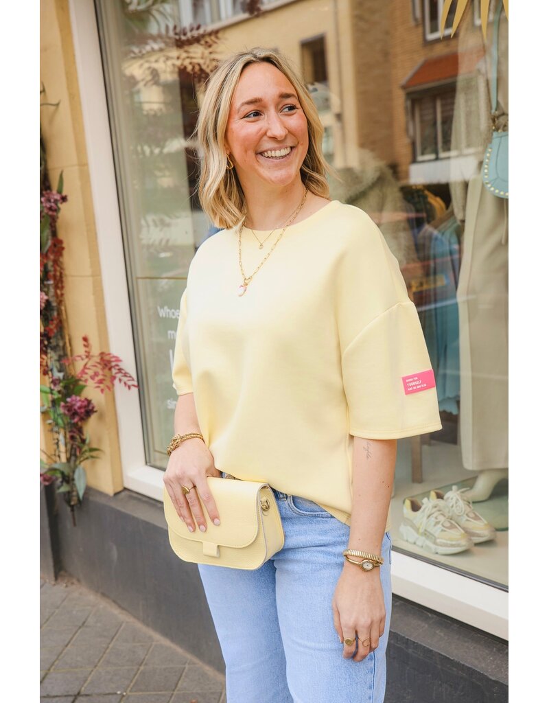 21Jewelz Sweater T-shirt met embleem - geel