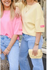 21Jewelz Sweater T-shirt met embleem - geel