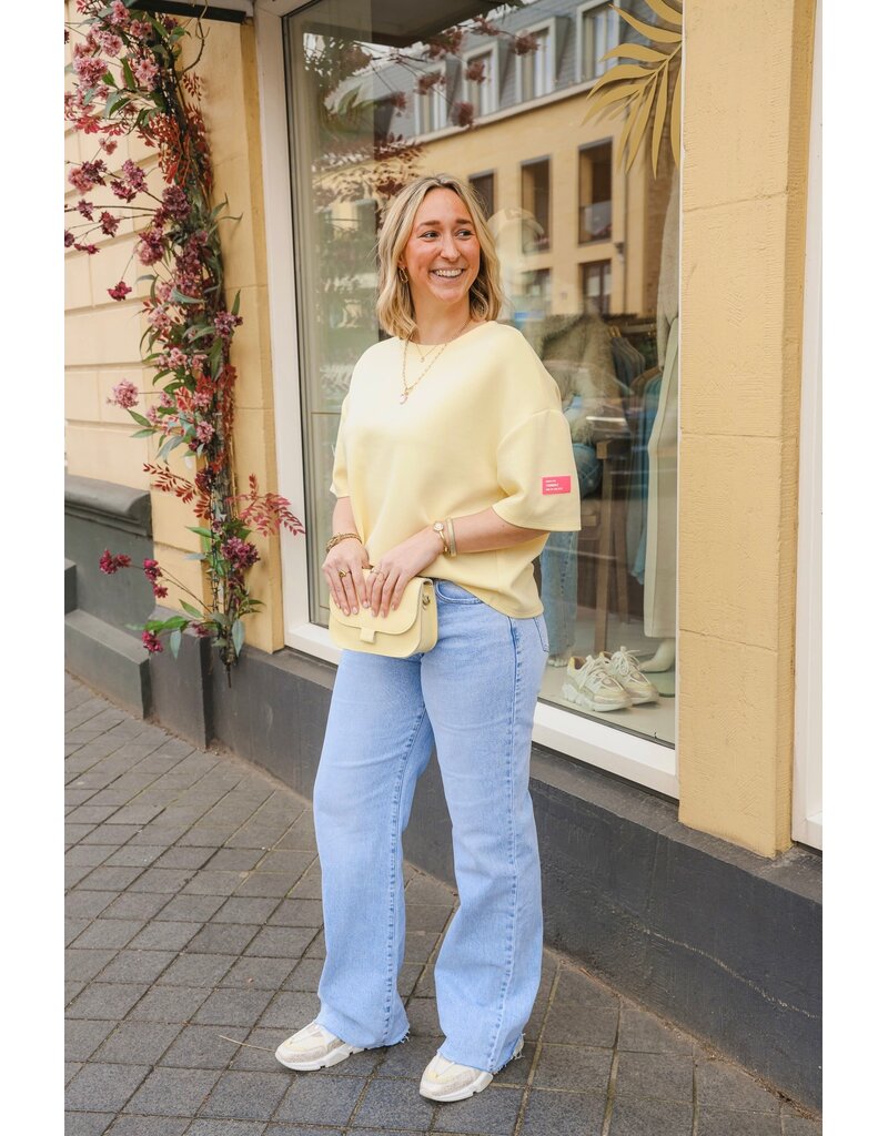 21Jewelz Sweater T-shirt met embleem - geel