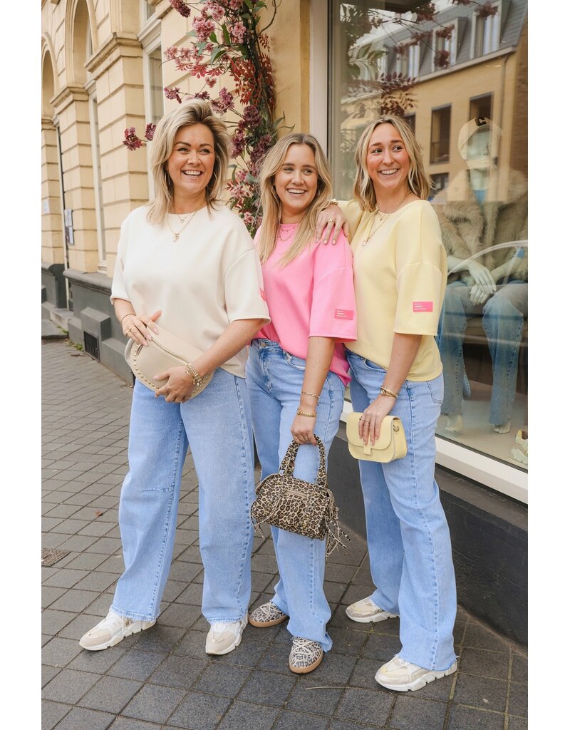 21Jewelz Sweater T-shirt met embleem - geel