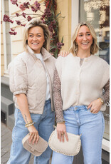 21Jewelz Wollig gilet met knoopjes - beige