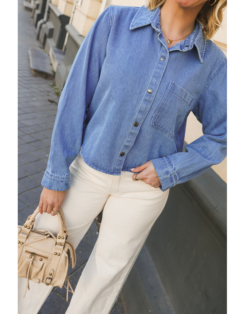 21Jewelz Denim blouse - blauw