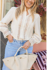 21Jewelz Kanten blouse - ecru