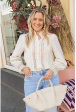 21Jewelz Kanten blouse - ecru