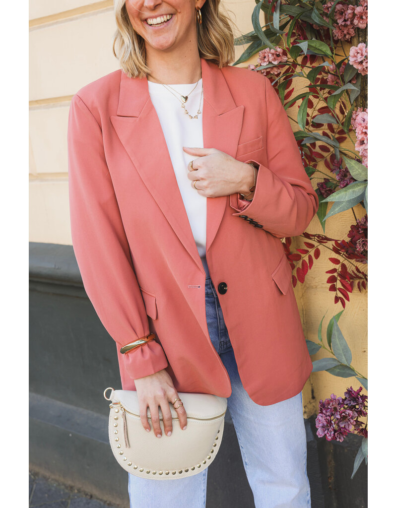 21Jewelz Effen blazer - oudroze