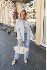21Jewelz Effen blazer met dubbele knopen - lichtgrijs